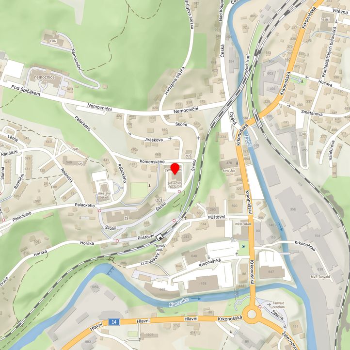 Mapa školy z Mapy.cz