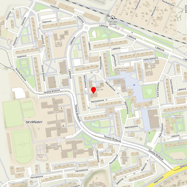 Mapa školy z Mapy.cz