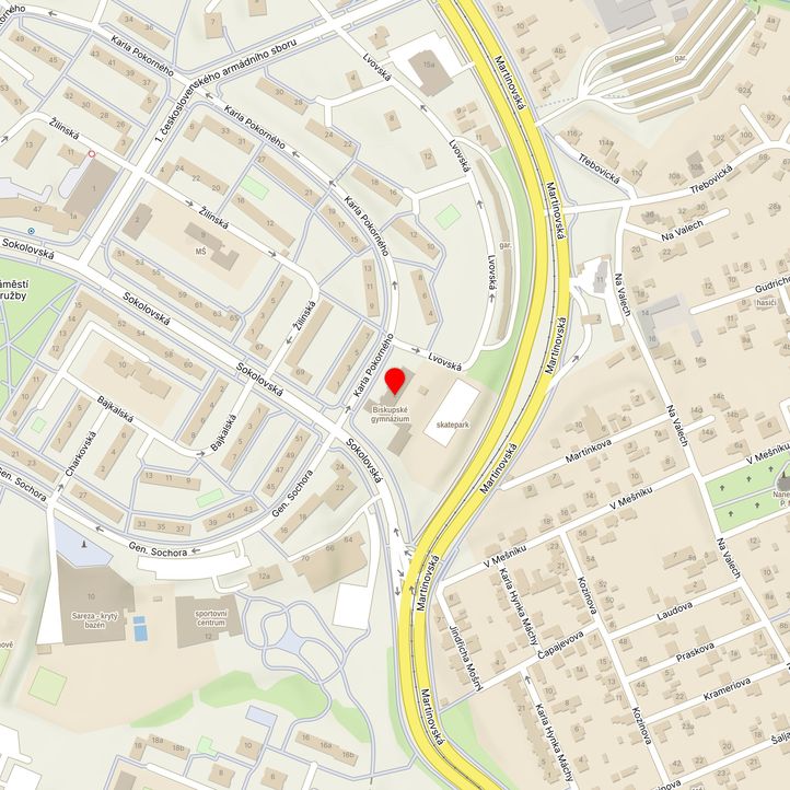 Mapa školy z Mapy.cz