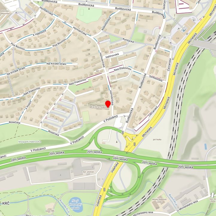 Mapa školy z Mapy.cz