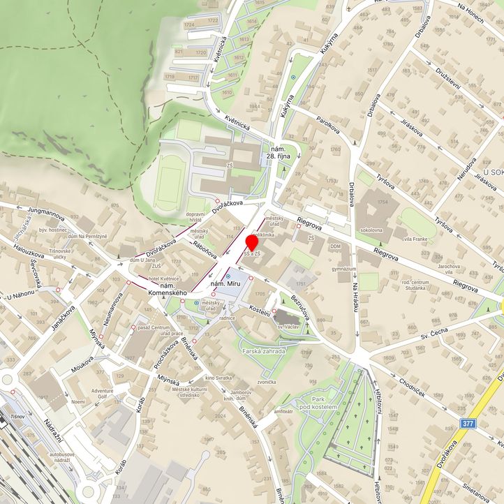 Mapa školy z Mapy.cz