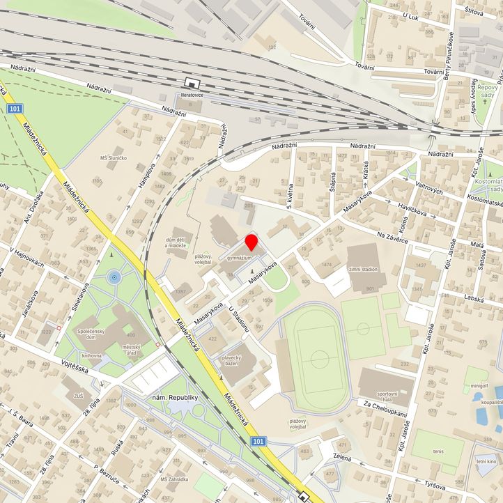 Mapa školy z Mapy.cz