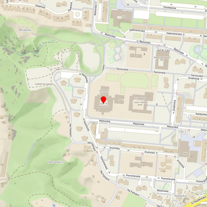 Mapa školy z Mapy.cz