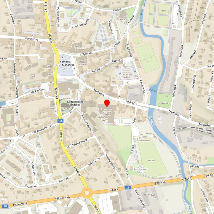 Mapa školy z Mapy.cz