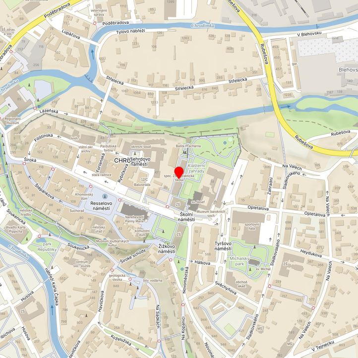 Mapa školy z Mapy.cz