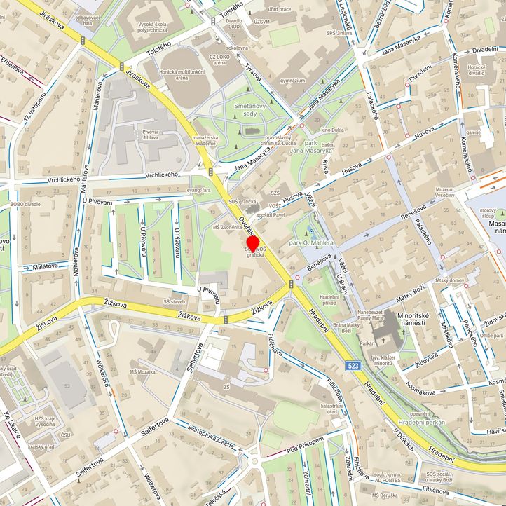 Mapa školy z Mapy.cz