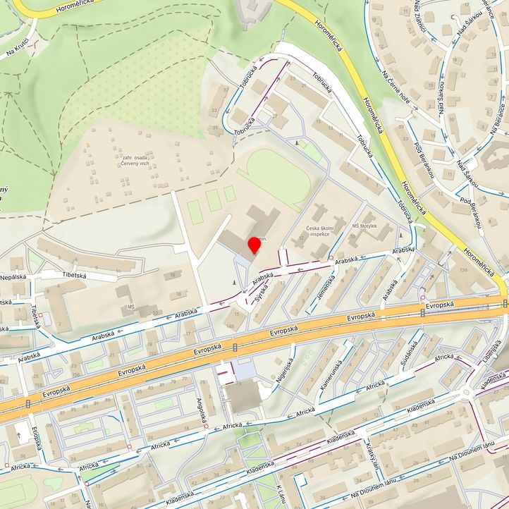 Mapa školy z Mapy.cz