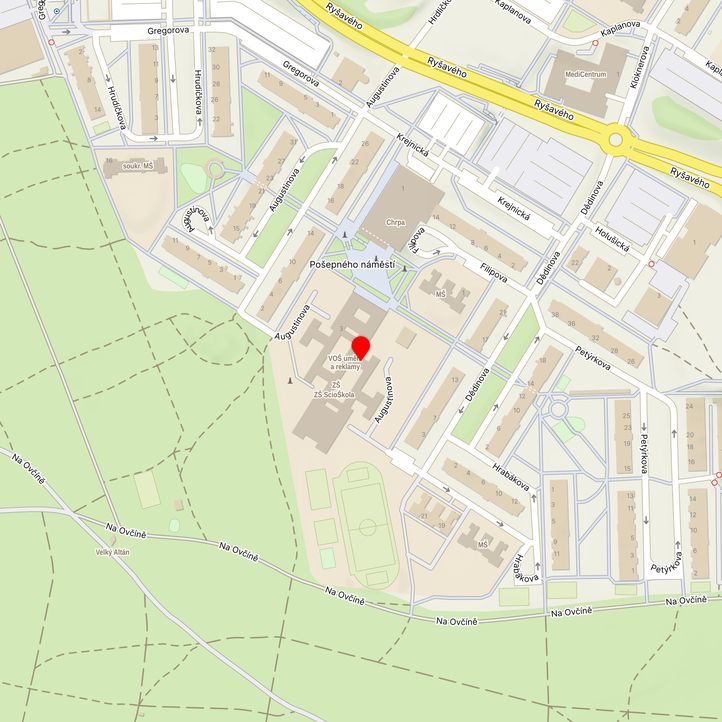 Mapa školy z Mapy.cz