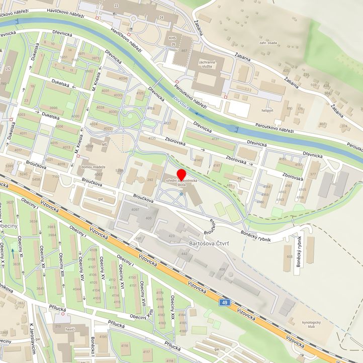 Mapa školy z Mapy.cz