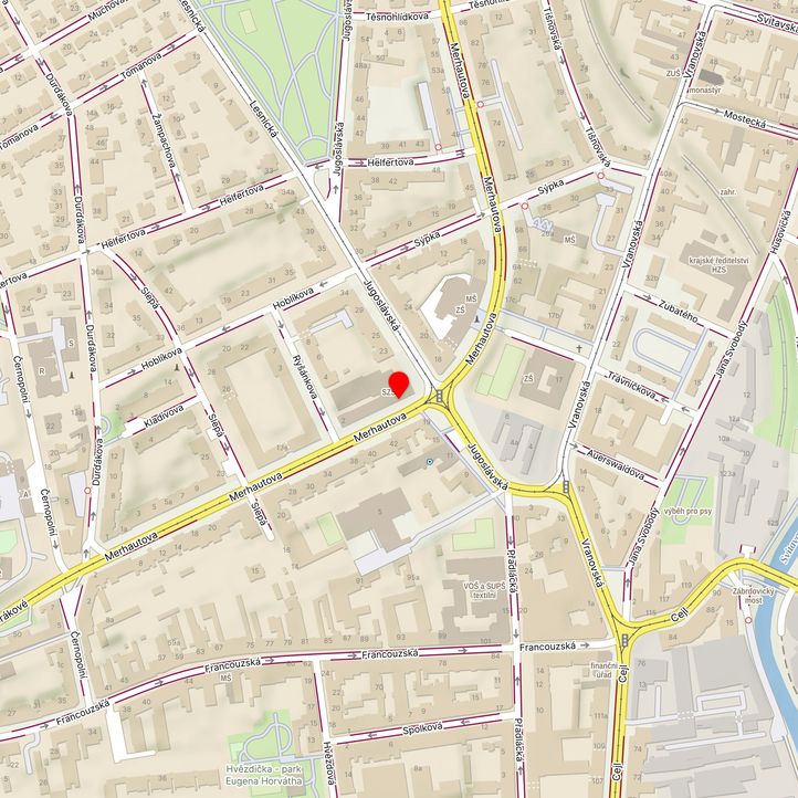 Mapa školy z Mapy.cz