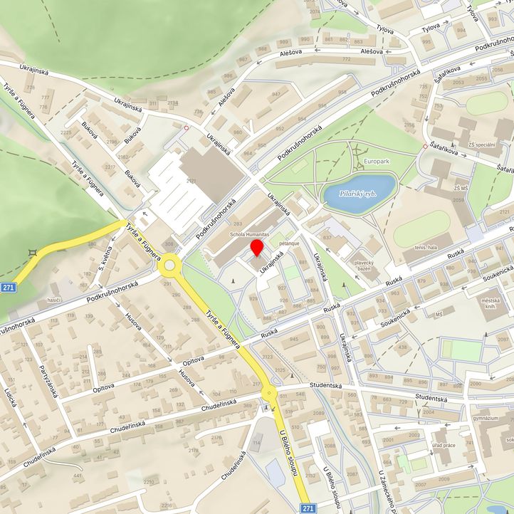 Mapa školy z Mapy.cz