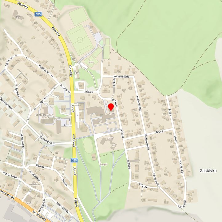 Mapa školy z Mapy.cz