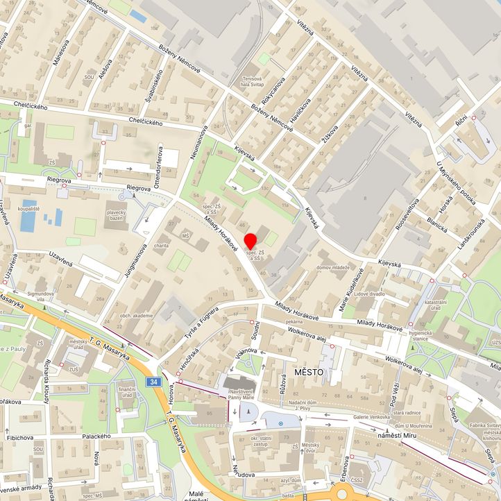 Mapa školy z Mapy.cz