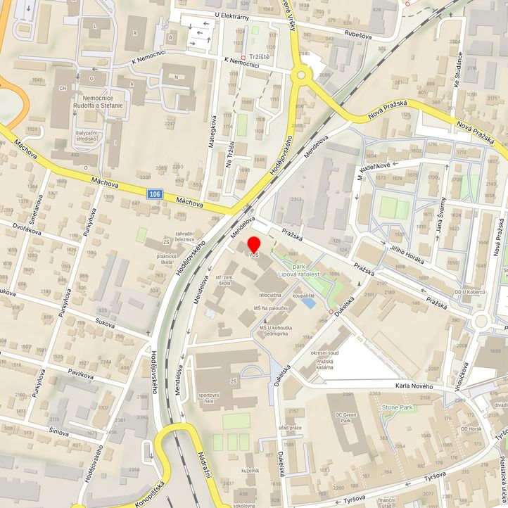 Mapa školy z Mapy.cz