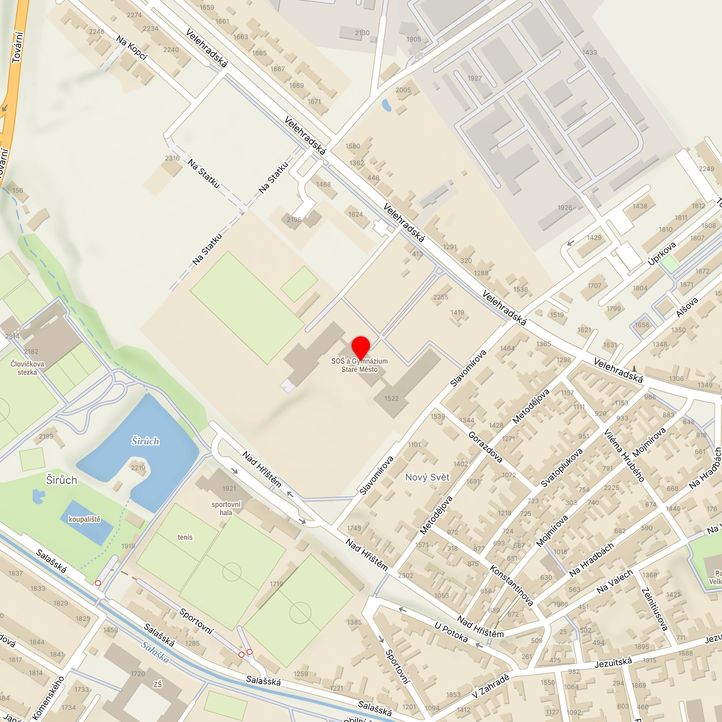 Mapa školy z Mapy.cz