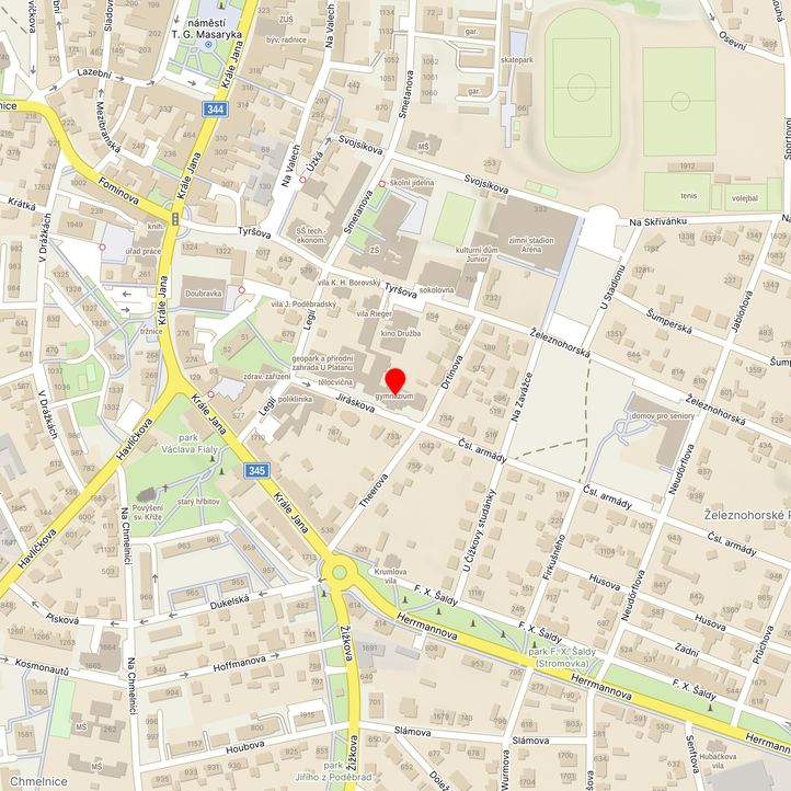 Mapa školy z Mapy.cz