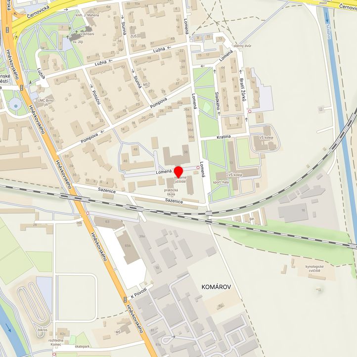 Mapa školy z Mapy.cz