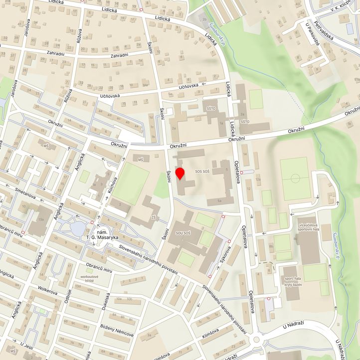 Mapa školy z Mapy.cz