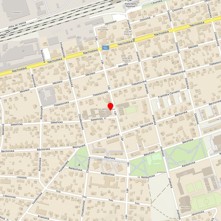 Mapa školy z Mapy.cz