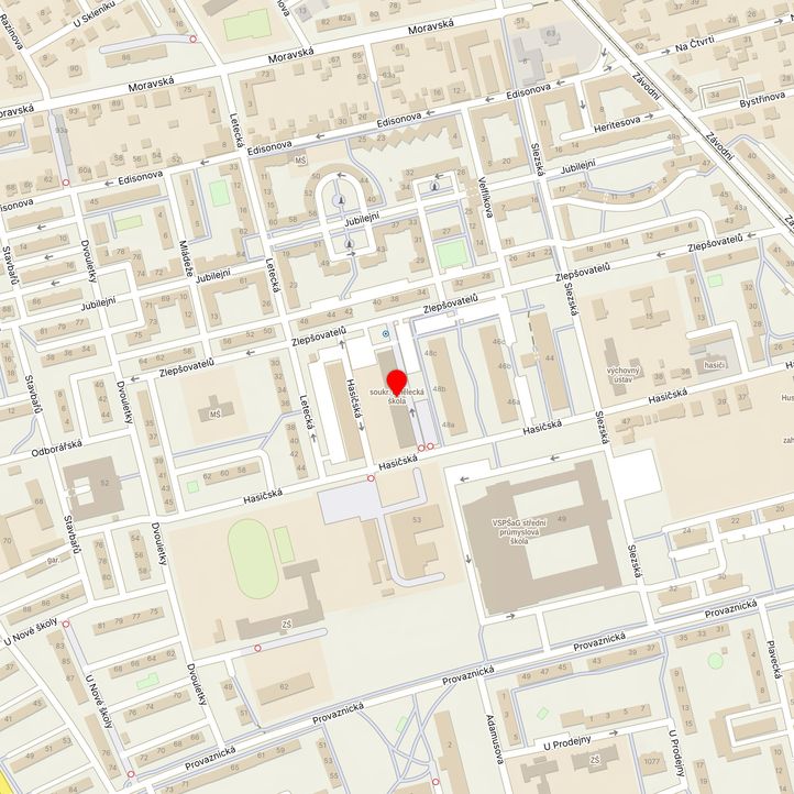 Mapa školy z Mapy.cz