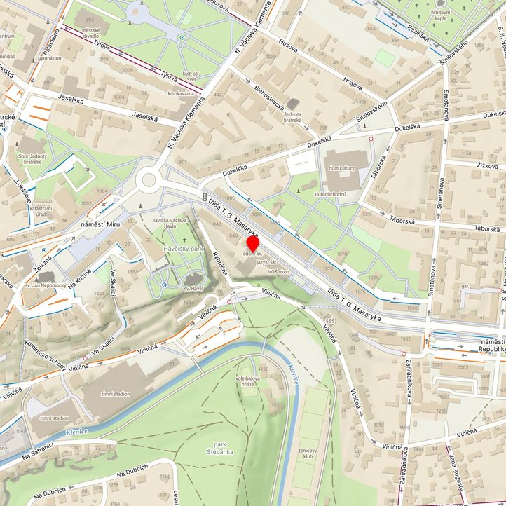 Mapa školy z Mapy.cz