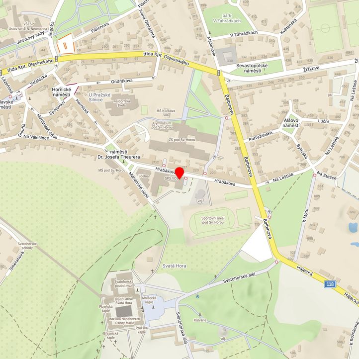 Mapa školy z Mapy.cz