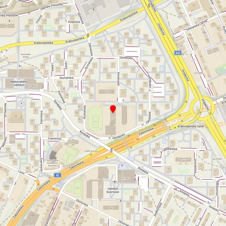 Mapa školy z Mapy.cz