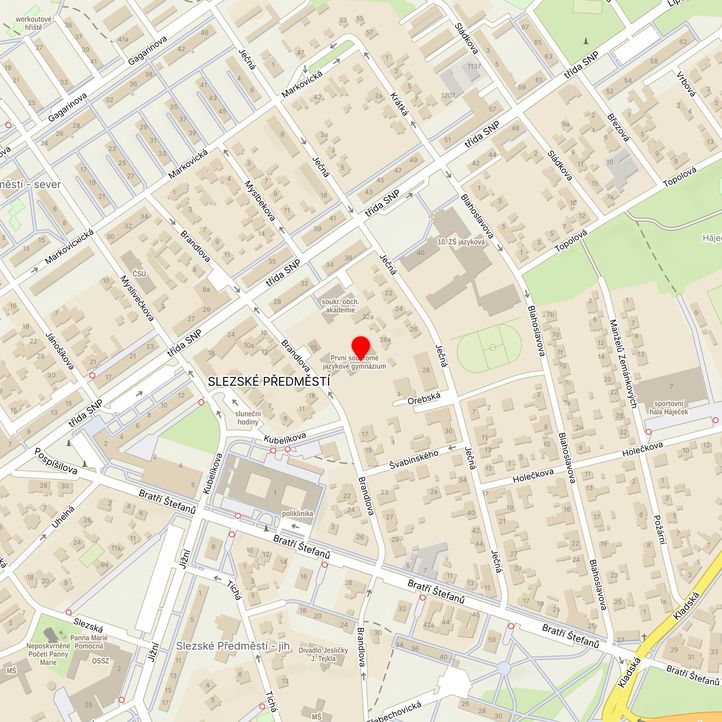 Mapa školy z Mapy.cz