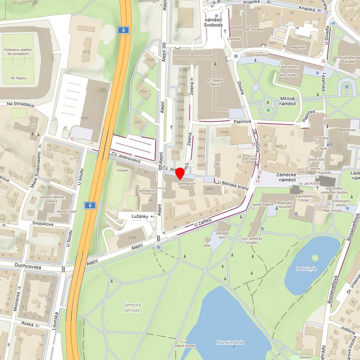 Mapa školy z Mapy.cz