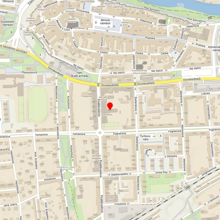 Mapa školy z Mapy.cz