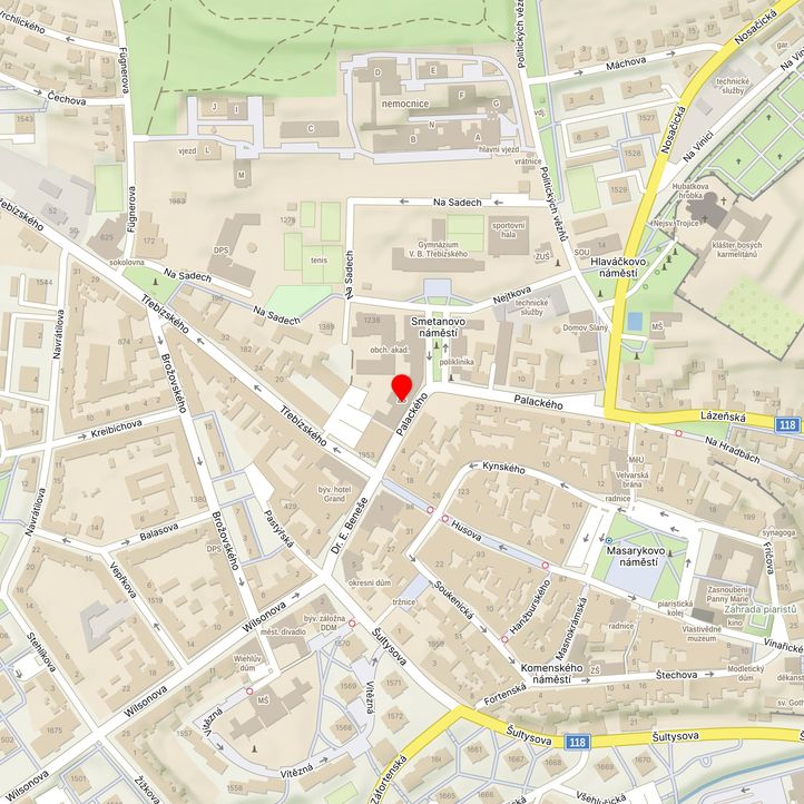 Mapa školy z Mapy.cz