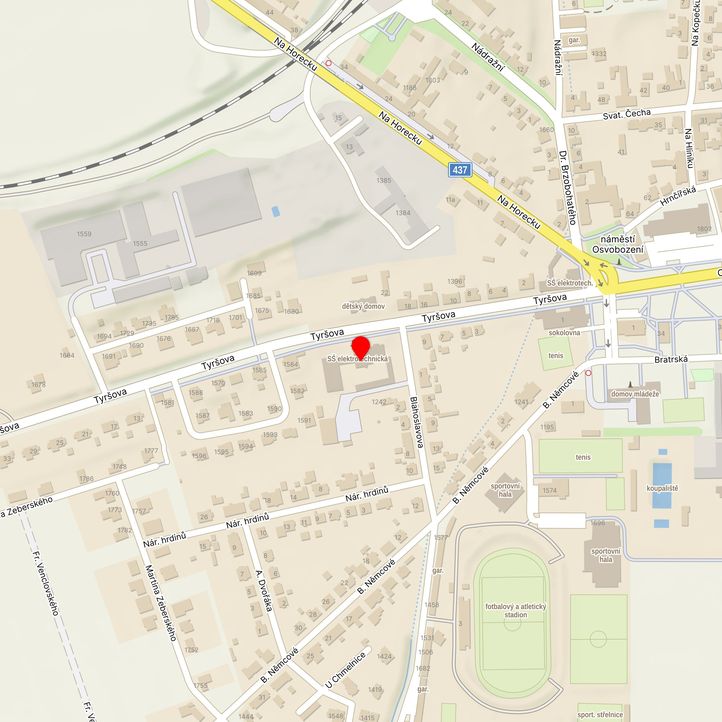 Mapa školy z Mapy.cz