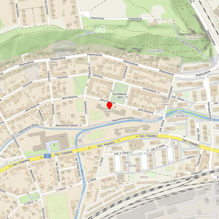 Mapa školy z Mapy.cz