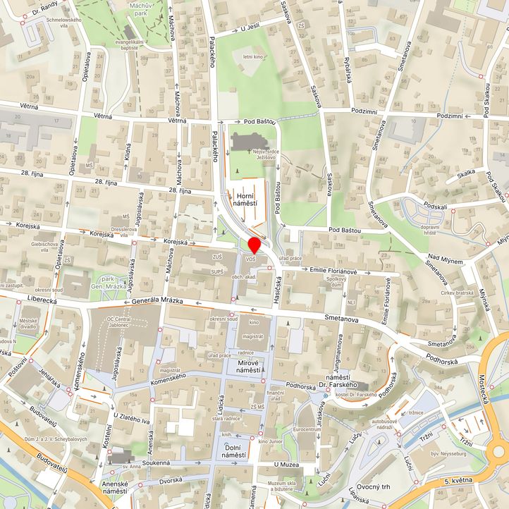 Mapa školy z Mapy.cz