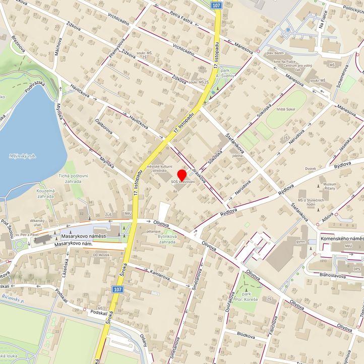 Mapa školy z Mapy.cz