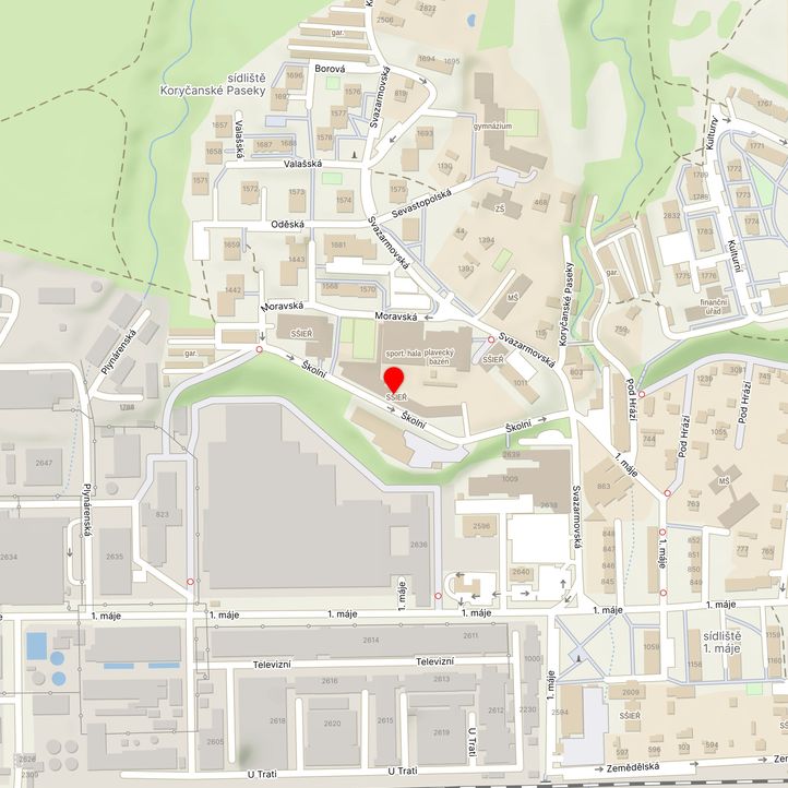 Mapa školy z Mapy.cz