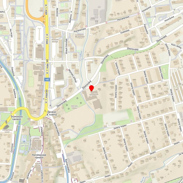 Mapa školy z Mapy.cz