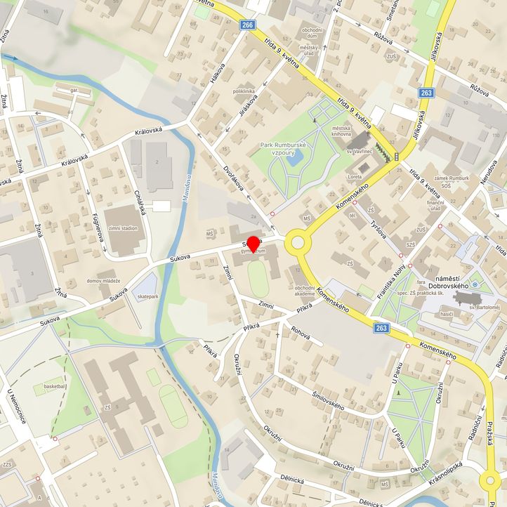 Mapa školy z Mapy.cz