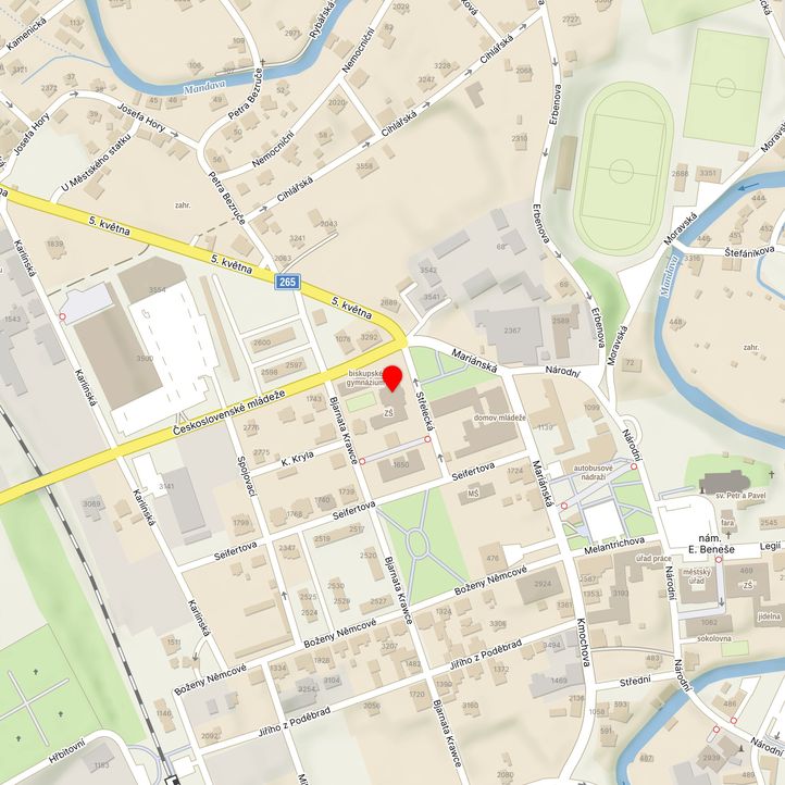 Mapa školy z Mapy.cz