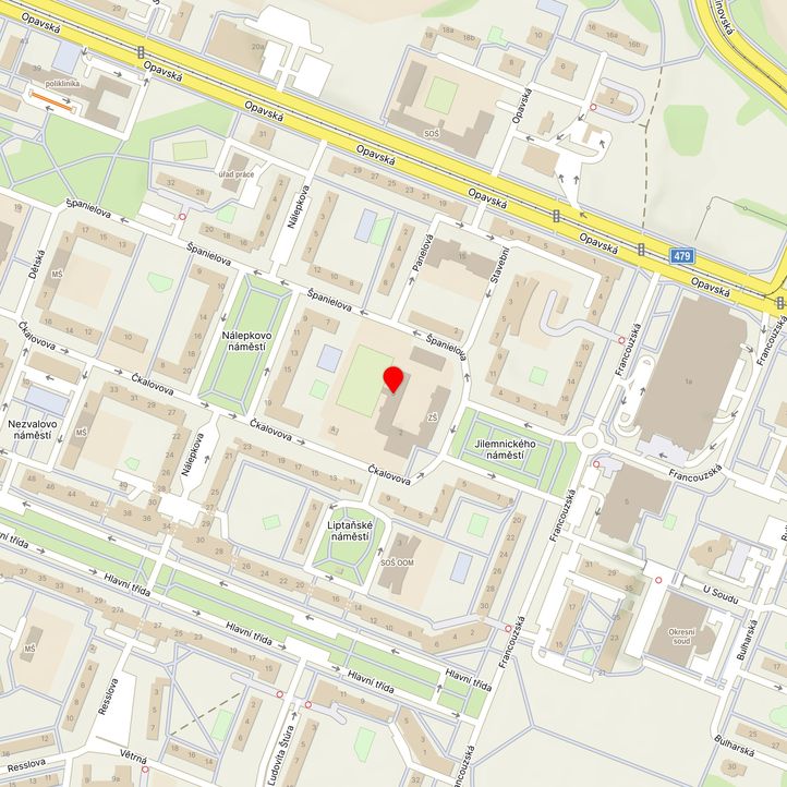 Mapa školy z Mapy.cz