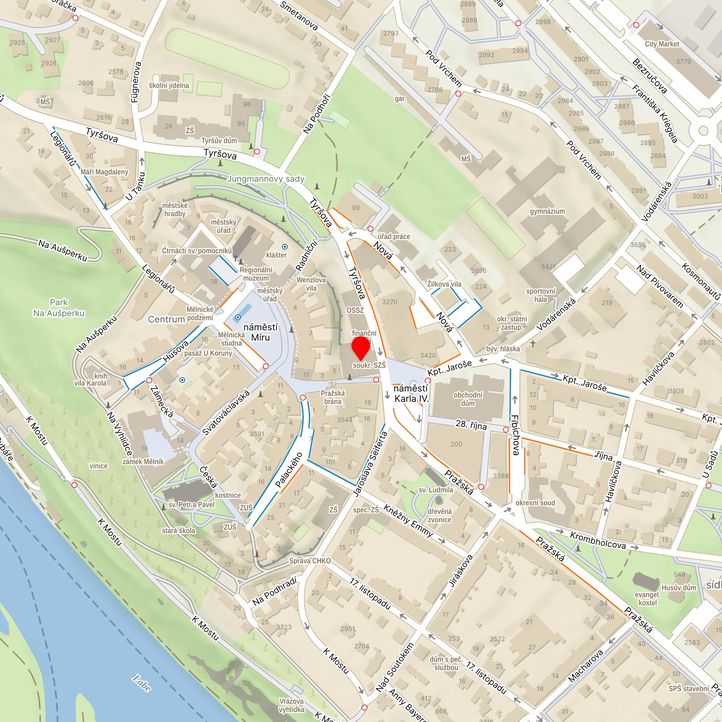 Mapa školy z Mapy.cz