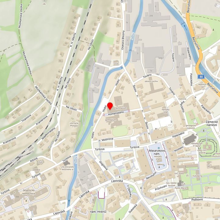 Mapa školy z Mapy.cz