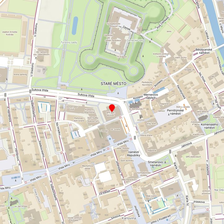 Mapa školy z Mapy.cz