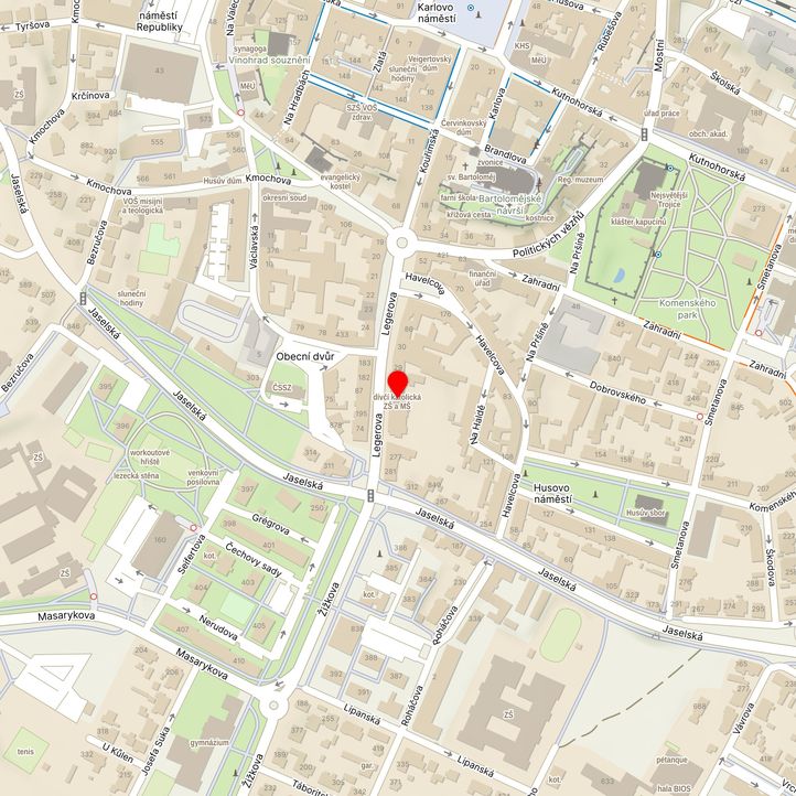 Mapa školy z Mapy.cz