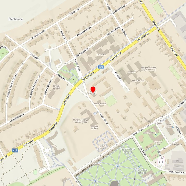 Mapa školy z Mapy.cz