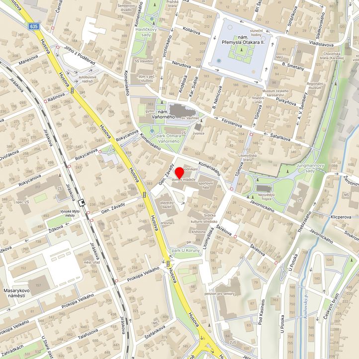 Mapa školy z Mapy.cz