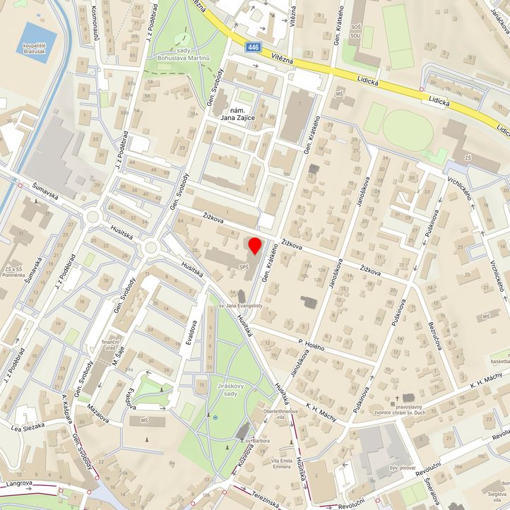 Mapa školy z Mapy.cz