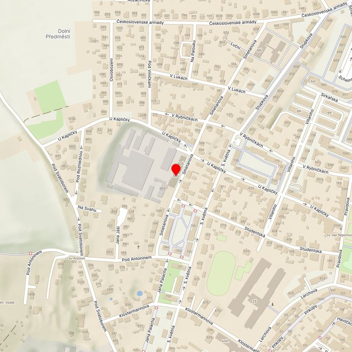 Mapa školy z Mapy.cz