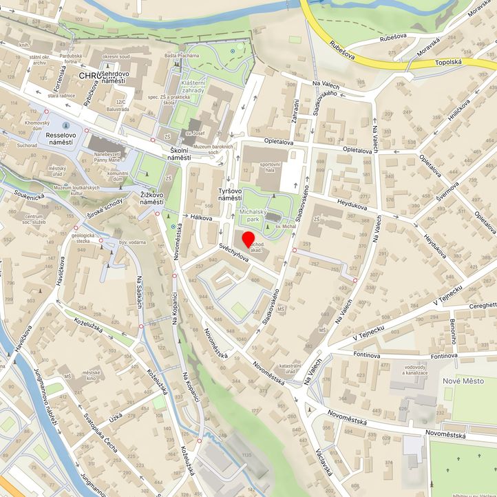 Mapa školy z Mapy.cz