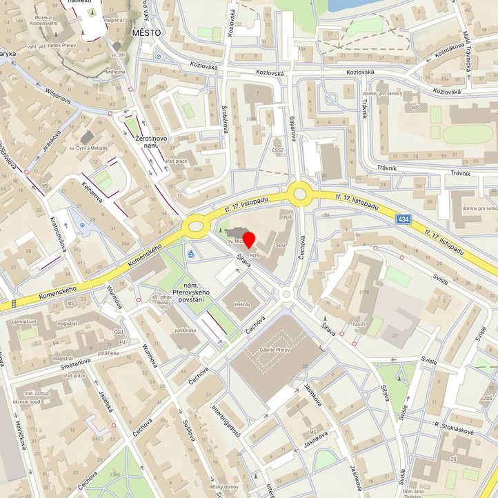 Mapa školy z Mapy.cz